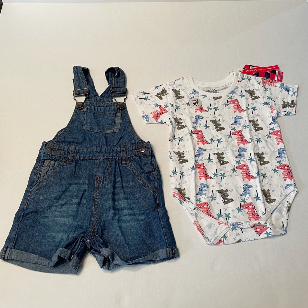 Minnie Minors Overall With Matching Shirt